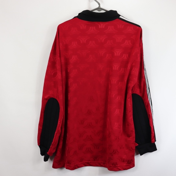 90s Adidas Mens Large Goalkeeper Jersey Red Padded - Picture 5 of 6
